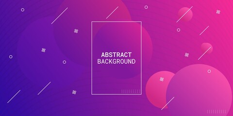 Modern abstract purple and pink gradient geometric circle background. Suitable for posters, flyers, website backgrounds or landing pages