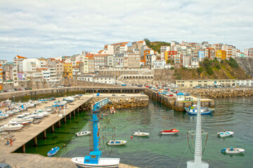 Fototapeta na wymiar Malpica harbour in Galicia