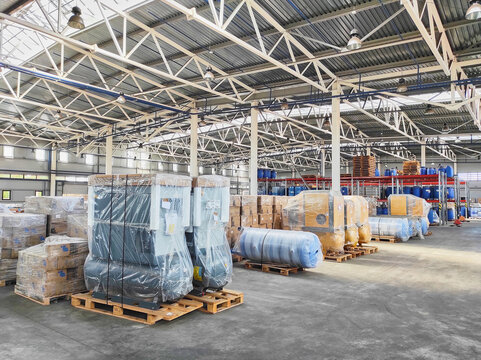 Warehouse territory. Storage of goods and items