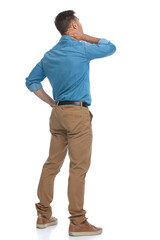 Fototapeta premium casual man scratching the back of his neck