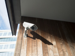 Low Angle View Of Surveillance Camera, Norway