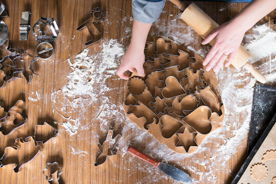 Preparing gingerbread cookies, Sweden