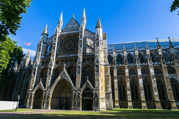 Fototapeta na wymiar Westminster Abbey Cathedral in London
