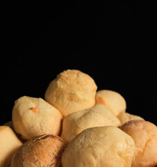 Close up of Traditional Brazilian snack called Cheese Bread 