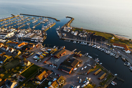 View of marina, Sweden