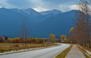 road and mountain landscape of Bulgaria