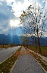 road and mountain landscape of Bulgaria