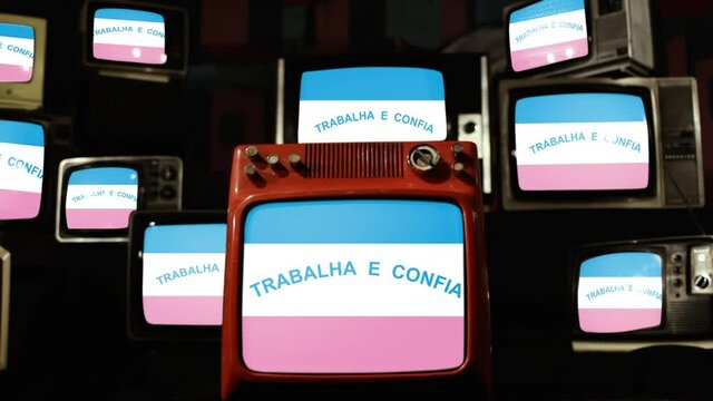 Flag of Espirito Santo, Brazil, and Vintage Televisions.