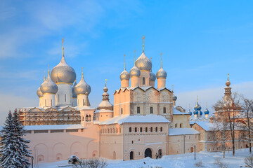 Fototapeta na wymiar Church Of The Resurrection Rostov Kremlin