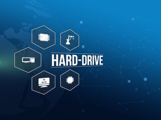 Naklejka premium hard-drive