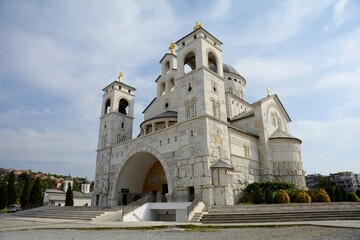 Fototapeta na wymiar Cathedral of the Resurrection of Christ in Podgorica. Montenegro