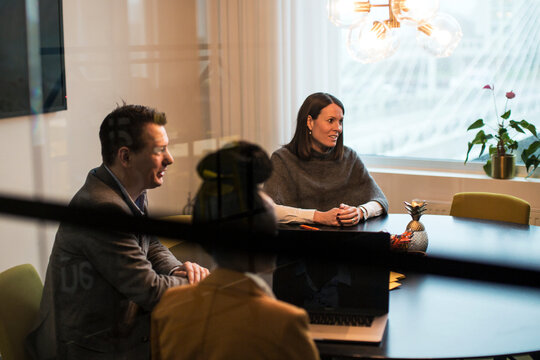 People at business meeting, Sweden