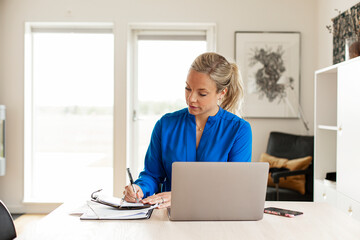 Woman in office, Sweden