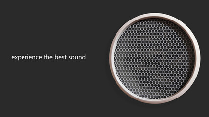 speaker on black background experience the best sound