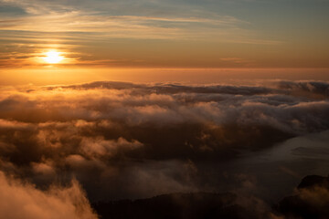 sunrise over the mountains