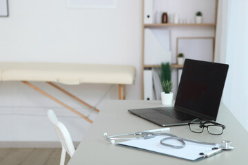 doctor's office with couch and work table. Doctor's workplace 