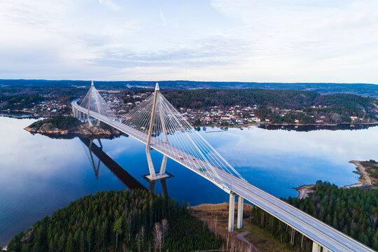 High angle view of Uddevalla Bridge, Bohuslan, Sweden, Sweden