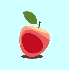 Vector object of apple with a white background for graphic design