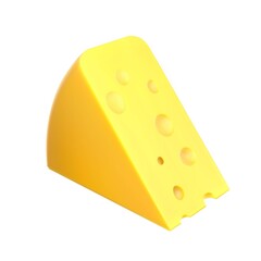 Realistic cheese isolated on white background. Vector illustration. EPS10.	