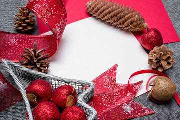 Christmas background, postcard, winter holidays, good mood, gray tones