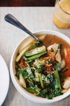 Soup in bowl, Vietnam