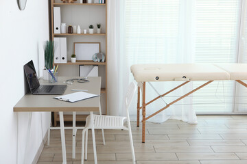 doctor's office with couch and work table. Doctor's workplace 