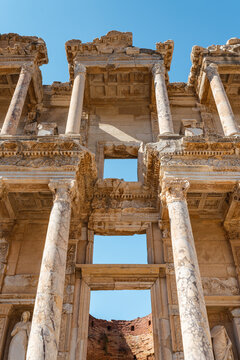 Library Of Celsus In The Ancient City Of Ephesus, Turkey. Ephesus Is A UNESCO World Heritage Site