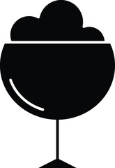 Drinks line icon for wine and champagne