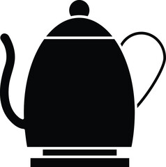 Drinks line icon for kettle and tea
