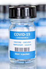 Coronavirus Vaccine bottle Corona Virus COVID-19 Covid vaccines portrait format