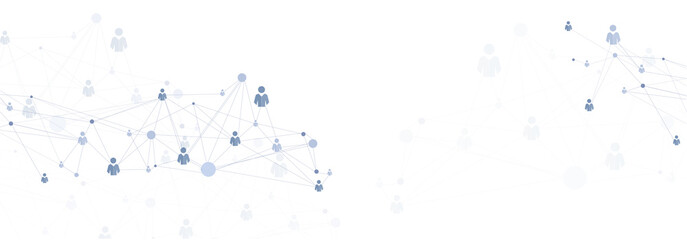 Abstract human connections headline background