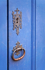 Ancient door detail, Tiradentes, Minas Gerais, Brazil