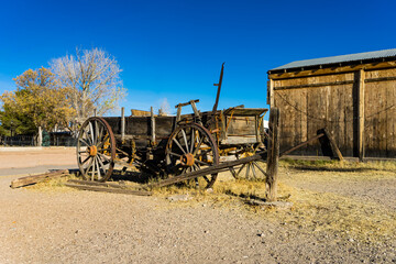 Alte Western Kutsche in Westernstadt in Amerika Usa 