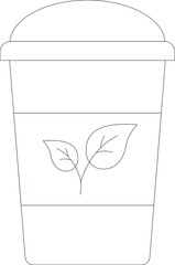 Drinks line icon for drink and cup