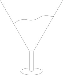 Drinks line icon for drink and wine