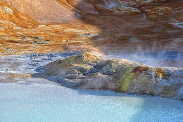 fantastic natural sites around the lake of Myvatn, Iceland