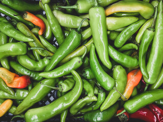 red and green peppers