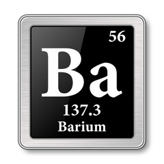 The periodic table element Barium. Vector illustration