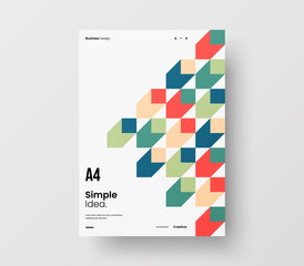Abstract corporate identity report cover. Geometric vector business presentation design layout. Amazing company illustration brochure template.