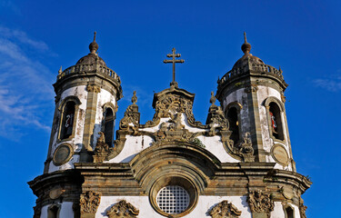 Obraz premium Baroque church (detail) in Sao Joao del Rei, Brazil