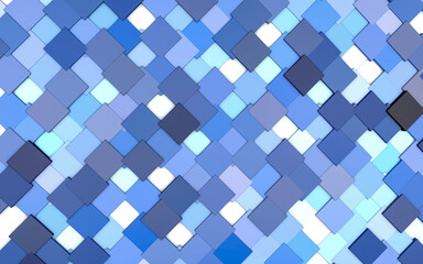 Abstract geometric quadrangles background, pattern. 3d render illustration.