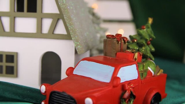 Close up shot of сhristmas decorations