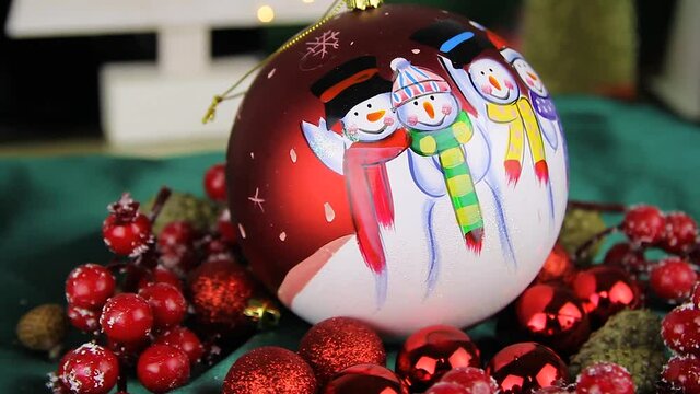 Close up shot of сhristmas decorations