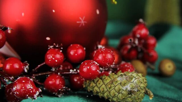 Close up shot of сhristmas decorations