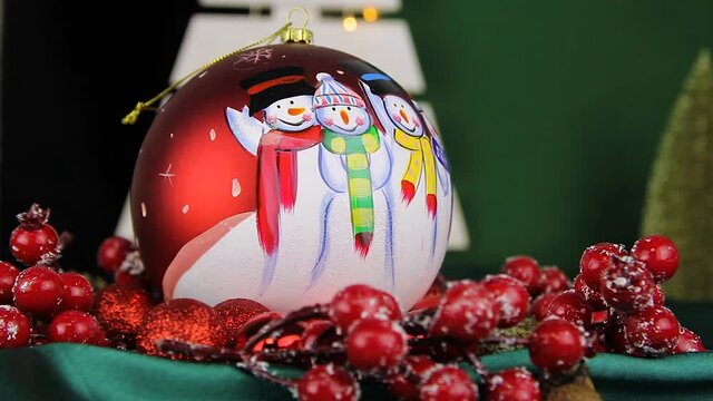 Close up shot of сhristmas decorations