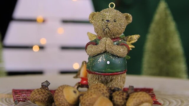 Close up shot of сhristmas decorations