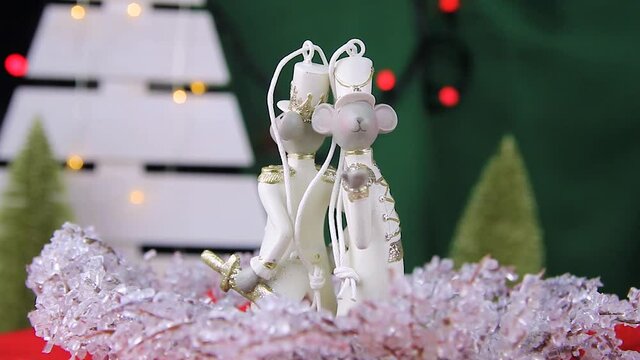 Close up shot of сhristmas decorations
