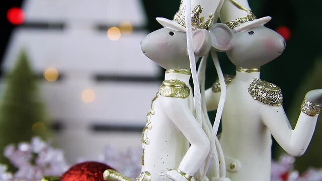 Close up shot of сhristmas decorations