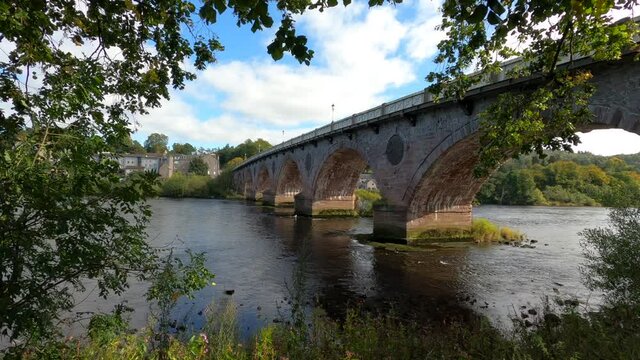 View of Smeaton Bridge from the riverside, Perth, Scotland