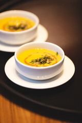Yellow corn soup
